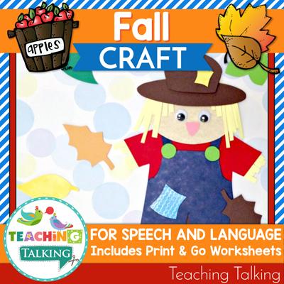 Teaching Talking Printable Fall Speech Therapy Activities Value Bundle