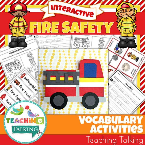 Teaching Talking Printable Fire Safety Vocabulary Activities