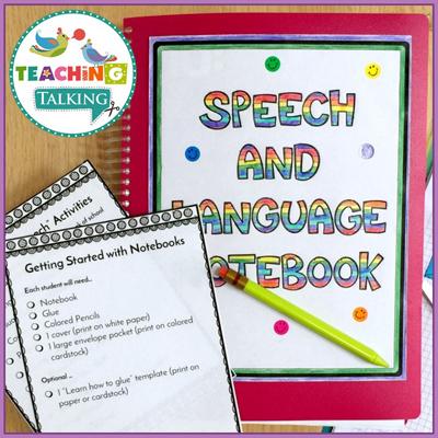 Teaching Talking Printable First Week in Speech - Speech Therapy Notebooks Quick Start Pack