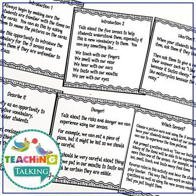 Teaching Talking Printable Five Senses Activities