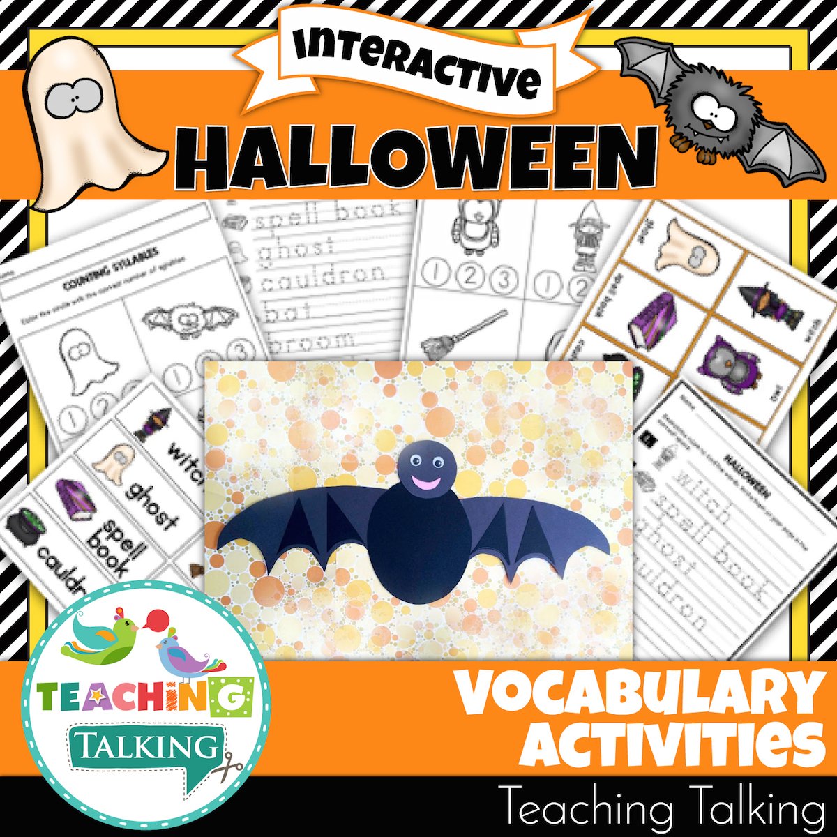 Teaching Talking Printable Halloween Vocabulary Activities