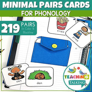 Teaching Talking Printable Minimal Pairs Speech Therapy Cards