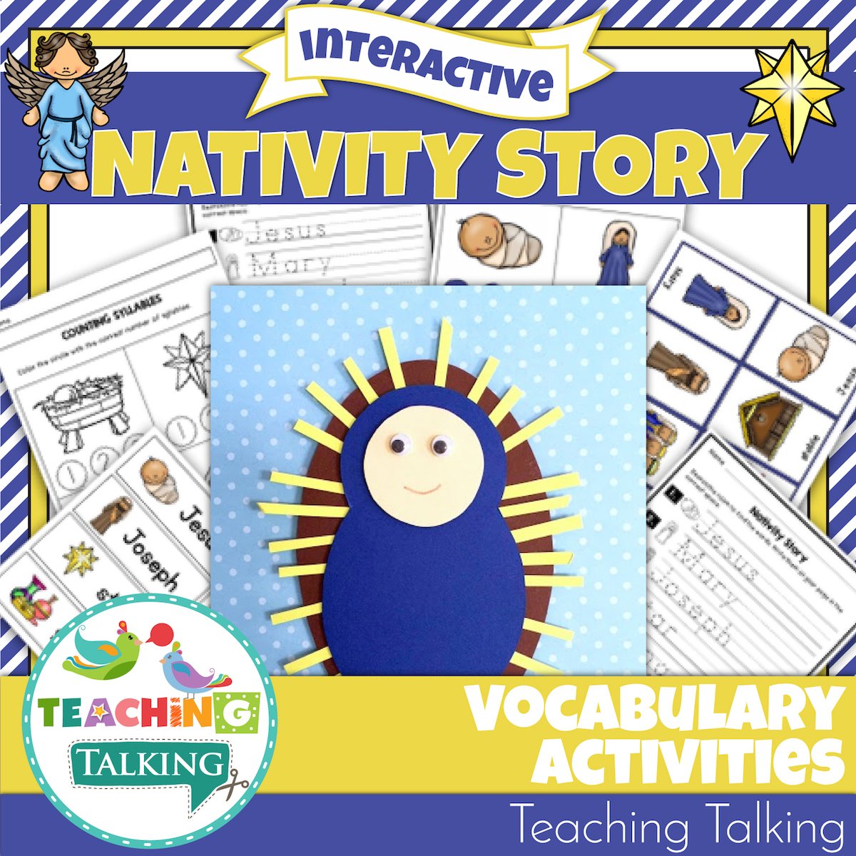Teaching Talking Printable Nativity Vocabulary Activities