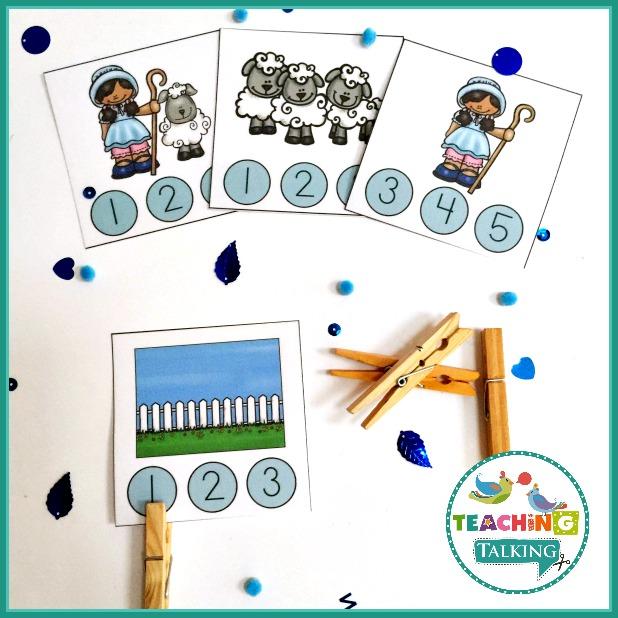Teaching Talking Printable Nursery Rhyme Activities for Little Bo Peep