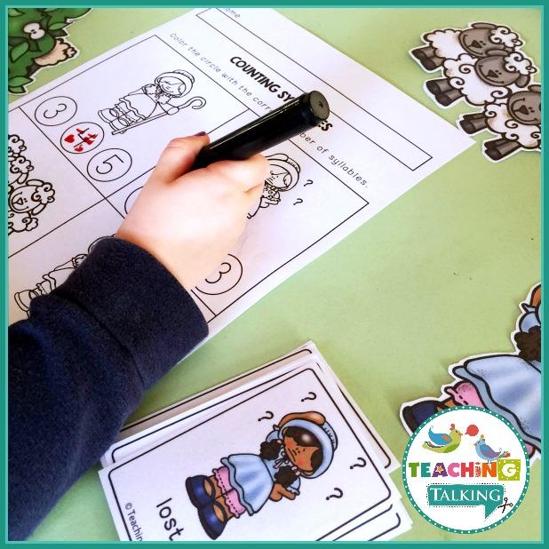 Teaching Talking Printable Nursery Rhyme Activities for Little Bo Peep