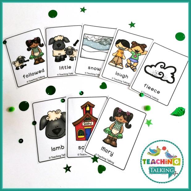 Teaching Talking Printable Nursery Rhyme Activities for Mary Had a Little Lamb