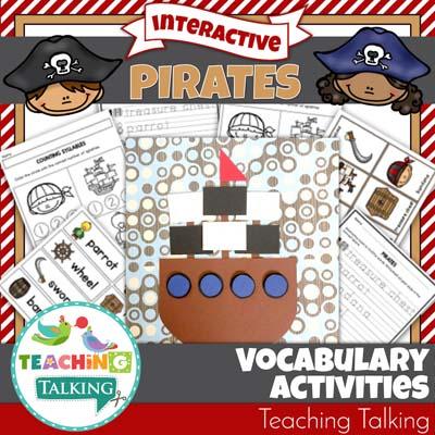Teaching Talking Printable Pirates Speech Therapy Activities Value Bundle