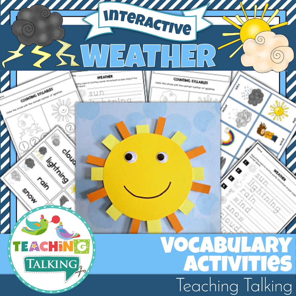 Teaching Talking Printable Preschool Vocabulary Activities Value Bundle