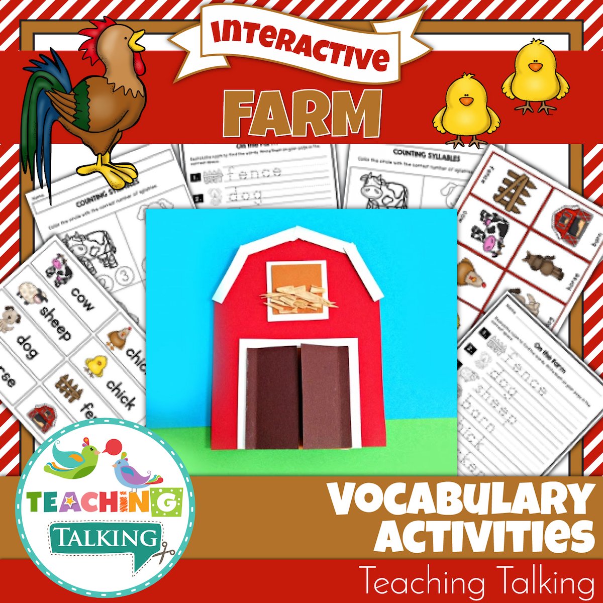 Teaching Talking Printable Preschool Vocabulary Activities Value Bundle