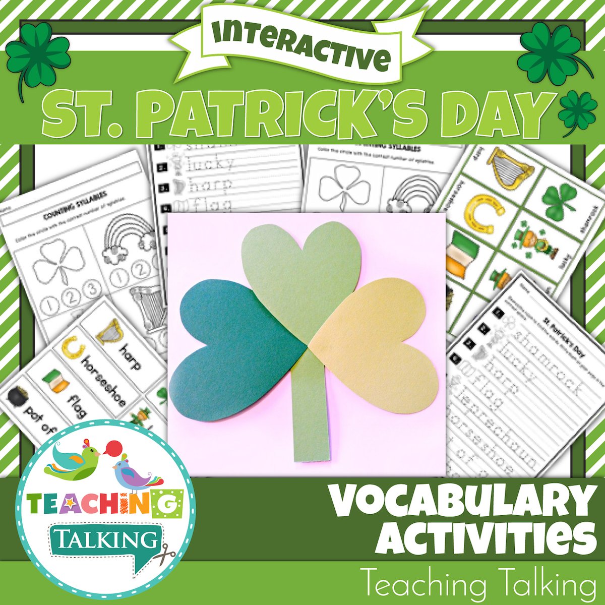 Teaching Talking Printable Preschool Vocabulary Activities Value Bundle