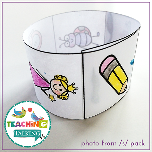 Teaching Talking Printable Print and Go Articulation Activities for P, B, T, D, M, N, H, W