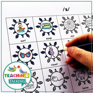 Teaching Talking Printable Print and Go Articulation Activities for Winter