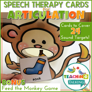 Teaching Talking Printable Print and Go Articulation Cards for Speech Therapy