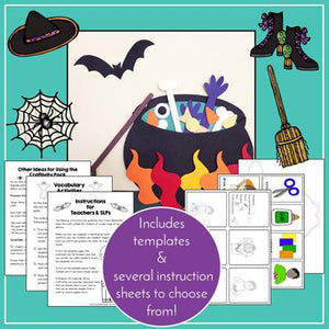 Teaching Talking Printable Print & Go Language Activity Worksheets for Halloween