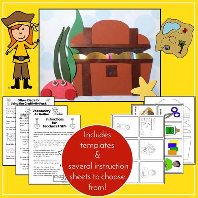 Teaching Talking Printable Print & Go Language Activity Worksheets for Pirates