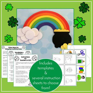 Teaching Talking Printable Print & Go Language Activity Worksheets for St. Patrick's Day