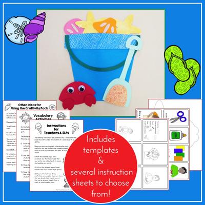 Teaching Talking Printable Print & Go Language Activity Worksheets for Summer