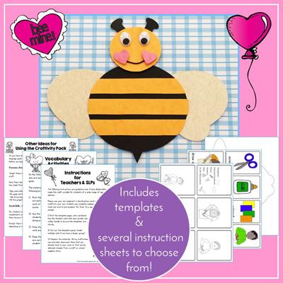 Teaching Talking Printable Print & Go Language Activity Worksheets for Valentine's Day