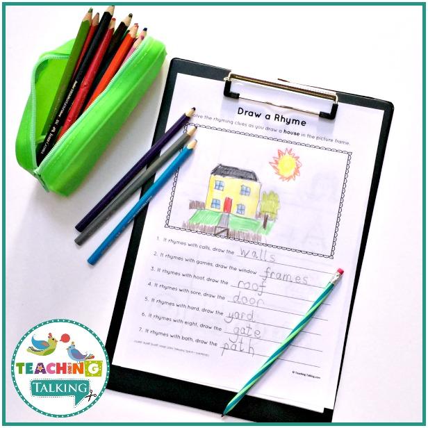 Teaching Talking Printable Rhyming Worksheets and Activities