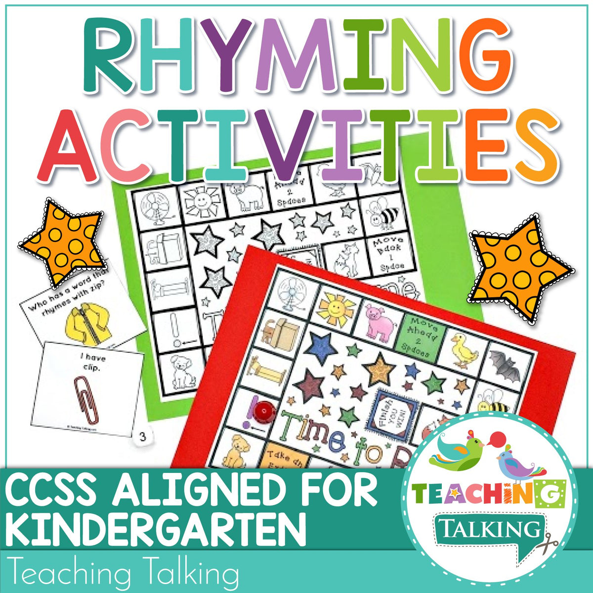 Teaching Talking Printable Rhyming Worksheets and Activities