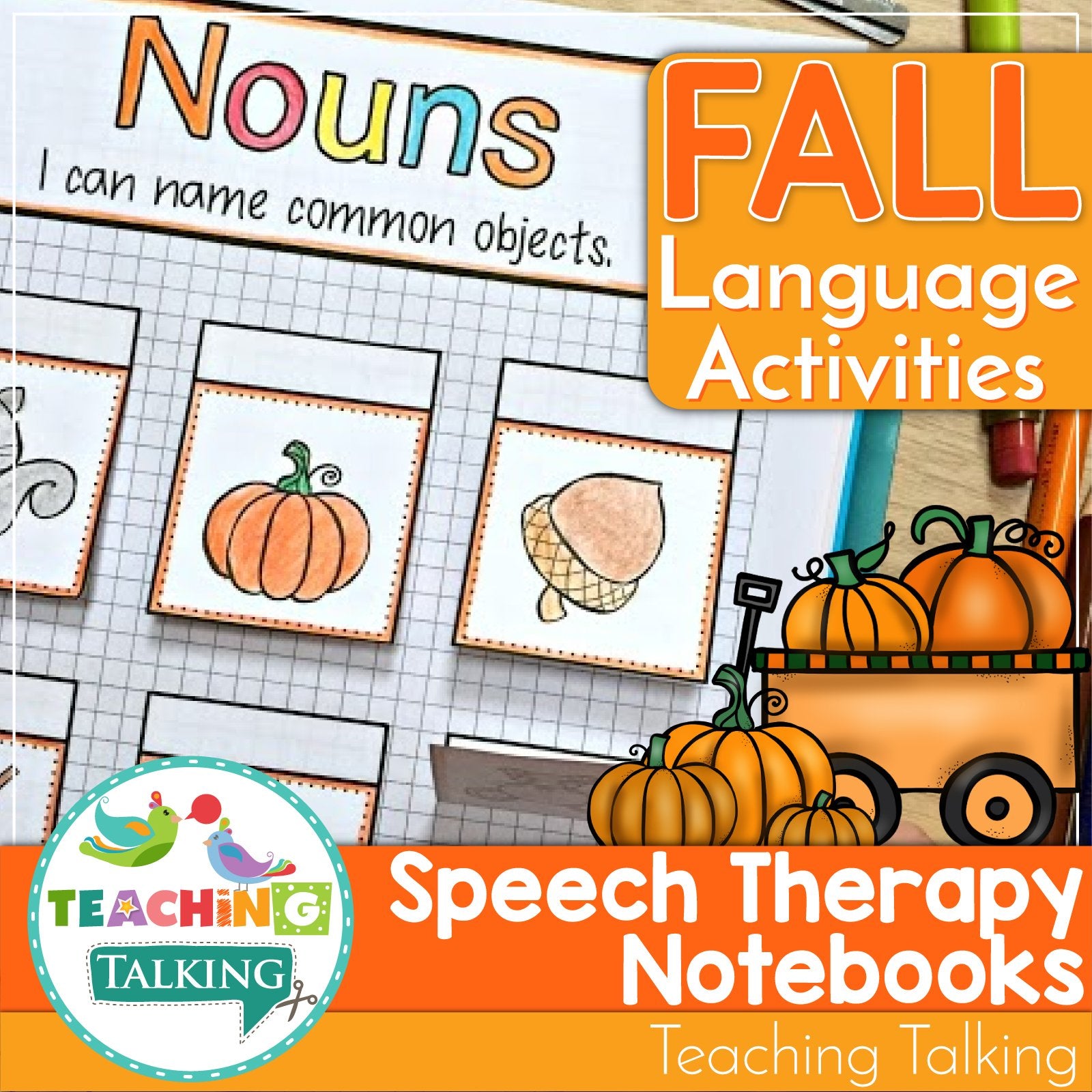 Teaching Talking Printable Speech Therapy Language Notebooks for Fall