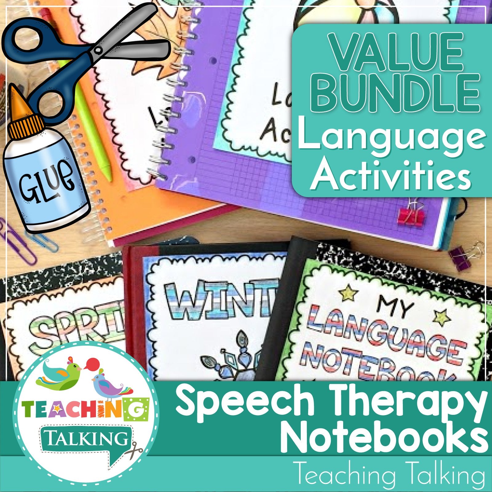 Teaching Talking Printable Speech Therapy Language Notebooks Value Bundle