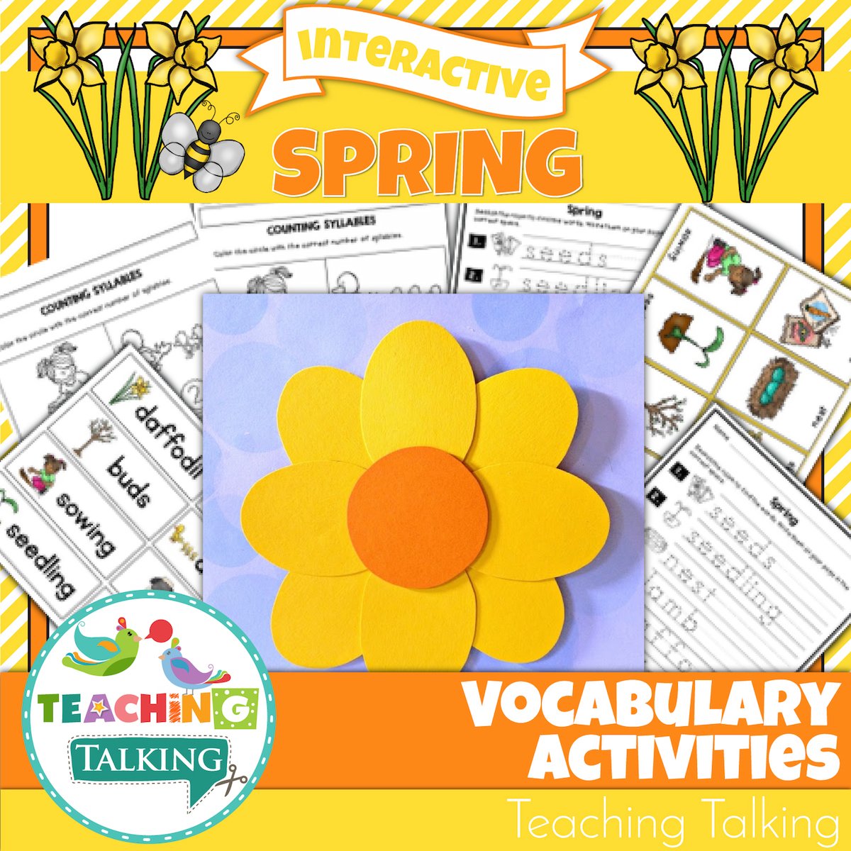 Teaching Talking Printable Spring Speech Therapy Activities Value Bundle