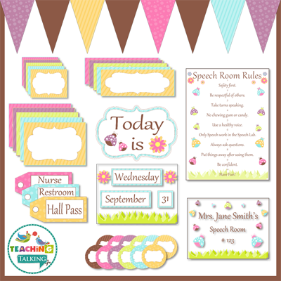 Teaching Talking Printable Spring Speech Therapy Activities Value Bundle