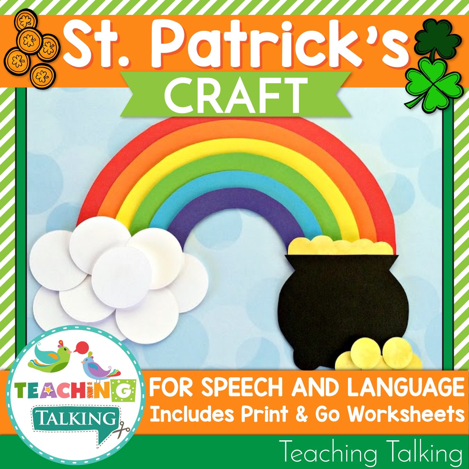 Teaching Talking Printable St. Patrick's Day Speech Therapy Activities Value Bundle
