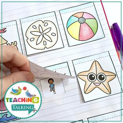 Teaching Talking Printable Summer Articulation Activities for Notebooks