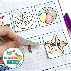 Teaching Talking Printable Summer Articulation Activities for Notebooks