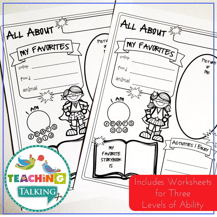 Teaching Talking Printable Superhero All About Me Worksheets and Coloring Pages