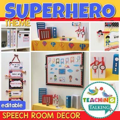 Teaching Talking Printable Superhero Speech Therapy Activities Value Bundle