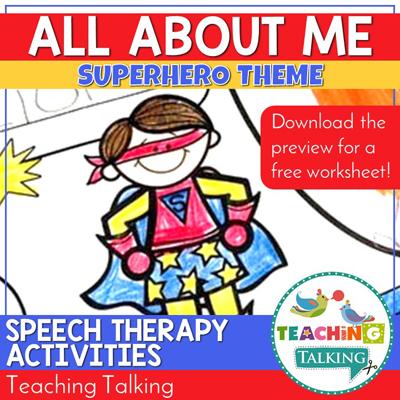 Teaching Talking Printable Superhero Speech Therapy Activities Value Bundle