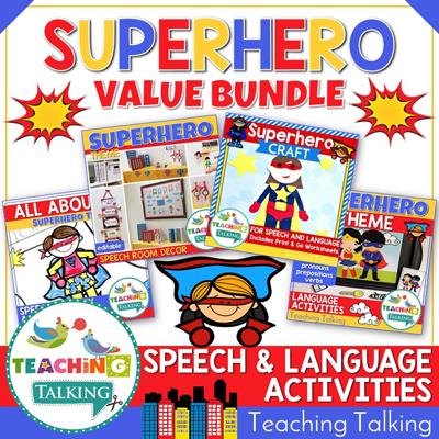 Superhero Speech Therapy Activities Value Bundle - Teaching Talking