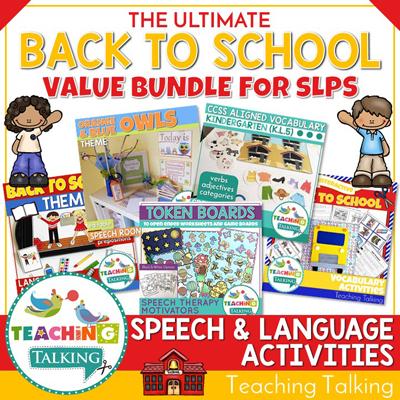 Teaching Talking Printable The ULTIMATE Speech Therapy Bundle for Back to School