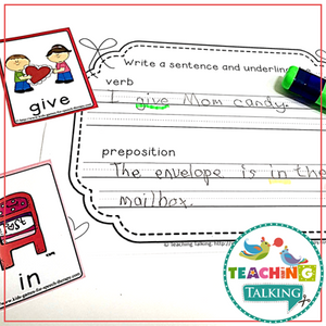 Teaching Talking Printable Valentine's Day Parts of Speech Card Game