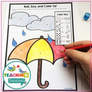 Teaching Talking Printable Value Bundle Print and Go Articulation Activities for Seasons