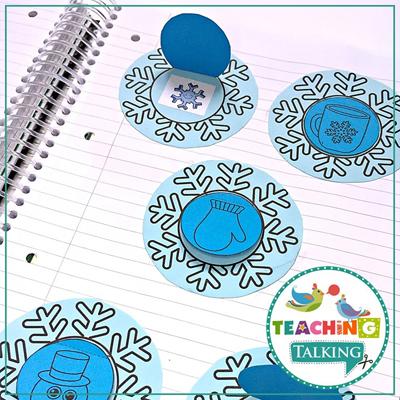 Teaching Talking Printable Winter Articulation Activities for Notebooks