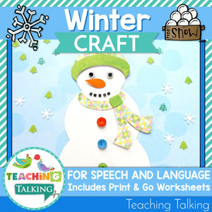 Teaching Talking Printable Winter Speech Therapy Activities Value Bundle