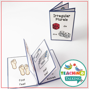 Teaching Talking Printable Worksheets, Game and Cards for Irregular Plurals