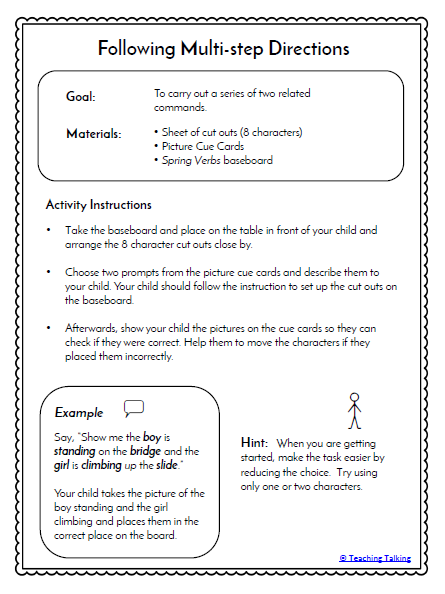 Teaching Talking Spring Preschool Language Activities for Speech Therapy