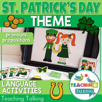 Teaching Talking St. Patrick's Day Preschool Language Activities for Speech Therapy