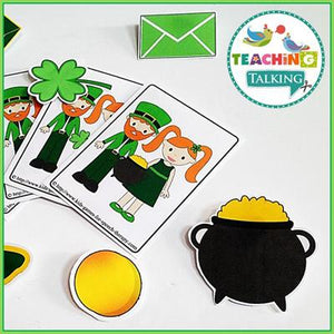 Teaching Talking St. Patrick's Day Preschool Language Activities for Speech Therapy