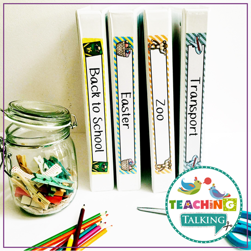 Teaching Talking Themed Binder Spines and Covers
