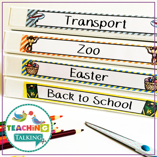 Teaching Talking Themed Binder Spines and Covers