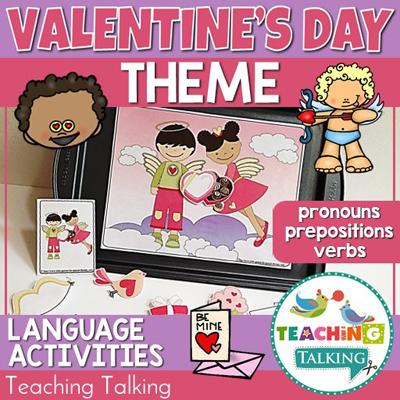 Teaching Talking Valentine's Day Preschool Language Activities for Speech Therapy