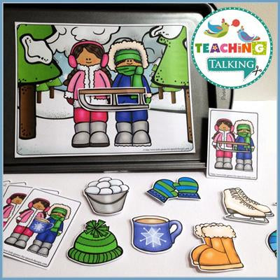 Teaching Talking Winter Preschool Language Activities for Speech Therapy